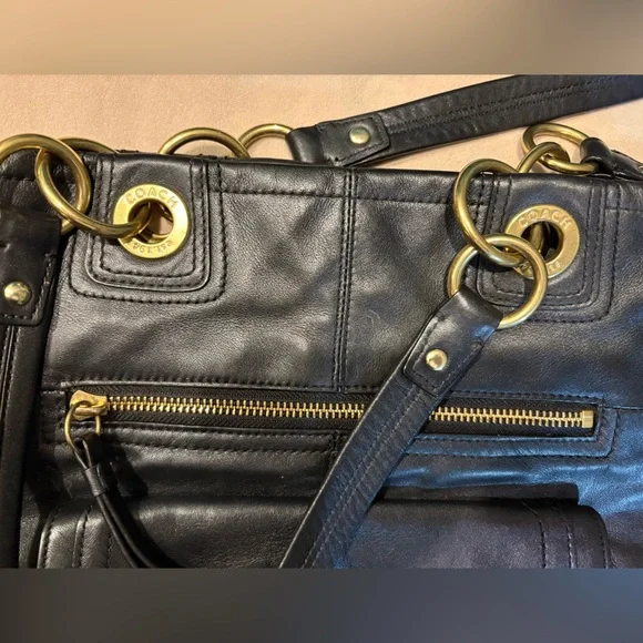 Coach Penelope Black Leather Hobo - Picture 4 of 7